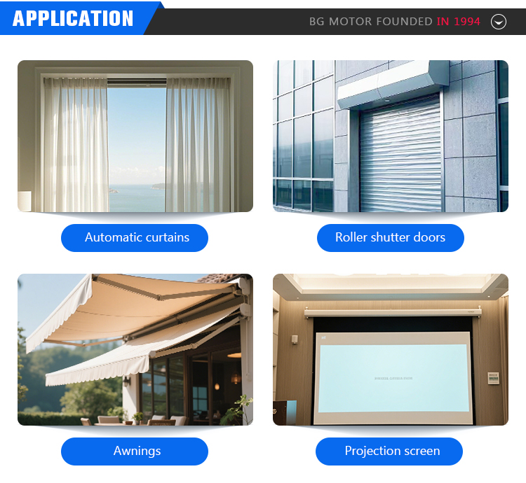 Tubular motors applications