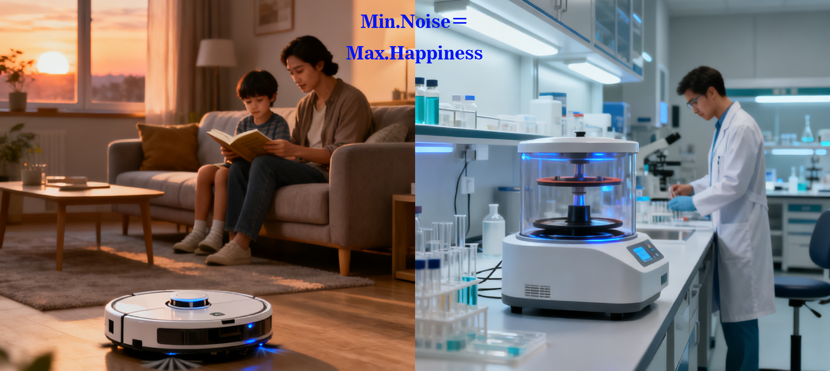 Low noise motors in medical and home use
